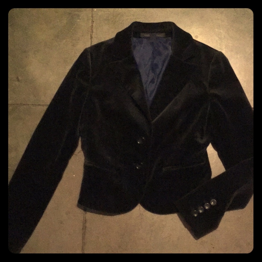 Express velour cropped blazer